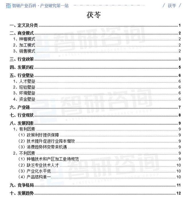 茯苓产业发展历程回顾、企业竞争格局及市场前景研究（智研咨询）